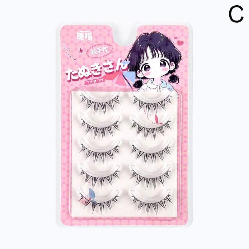 One-piece false eyelash collection, Little Devil comic style, lazy and natural style, transparent band, soft whole strip.